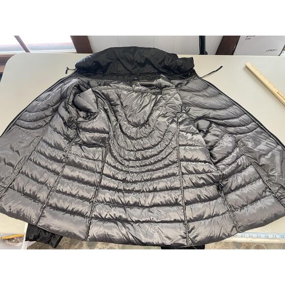 ANA Packable Premium Down Jacket Womens 1X Black Puffer Hide Away Hood Hooded - Picture 6 of 14